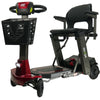 Image of Enhance Mobility MOJO Automatic Folding Scooter Red Unfolded Side View