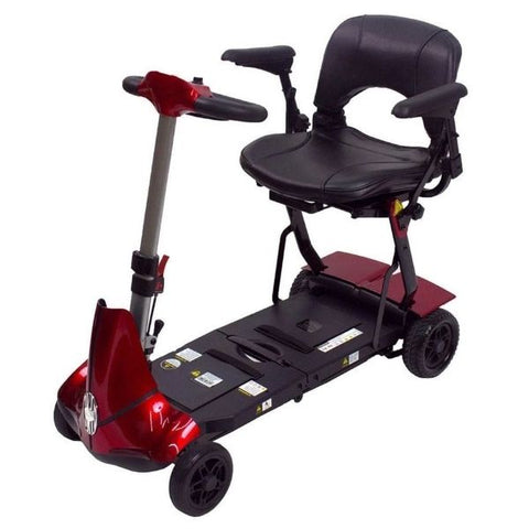 Enhance Mobility Mobie Plus 4 Wheel Scooter S2043 Red Front View