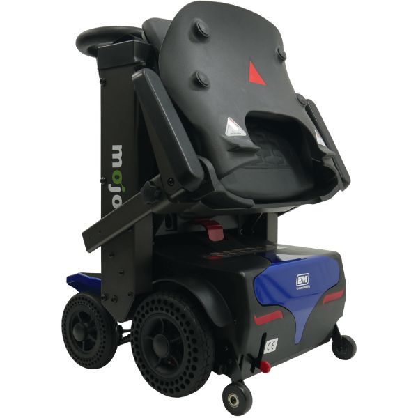 Enhance Mobility Mojo Folding Scooter Blue Folding Seat View