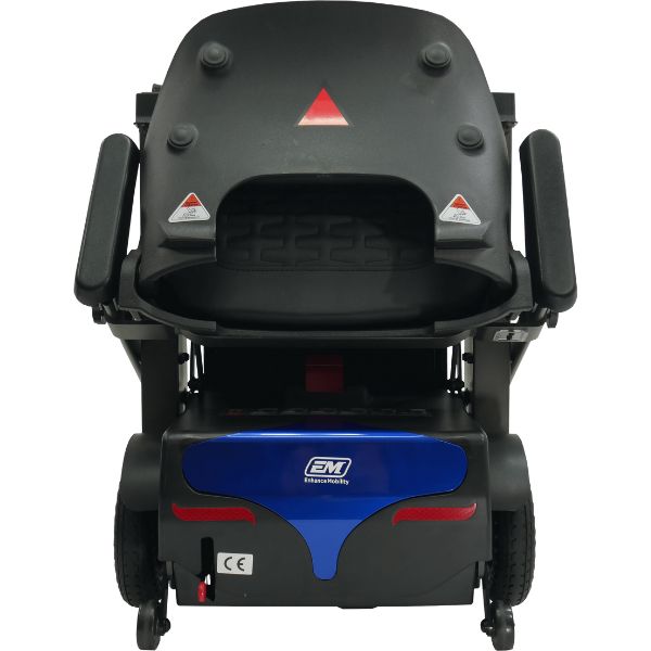 Enhance Mobility Mojo Folding Scooter Blue Seat Folding View