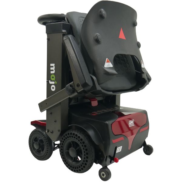 Enhance Mobility Mojo Folding Scooter Red Back Right Folding View