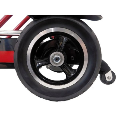 Enhance Mobility Triaxe Cruze Folding Mobility Scooter Rear Wheel View