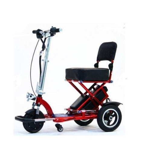 Enhance Mobility Triaxe Sport T3045 3 Wheel Scooter Red Left Side View