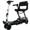 Image of FreeRider USA Luggie Elite 4 Wheel Bariatric Foldable Travel Scooter Black Front Side View