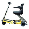 Image of FreeRider USA Luggie Elite 4 Wheel Bariatric Foldable Travel Scooter Yellow Side View