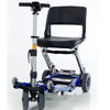 Image of FreeRider USA Luggie Standard 4 Wheel Foldable Travel Scooter Blue Front View