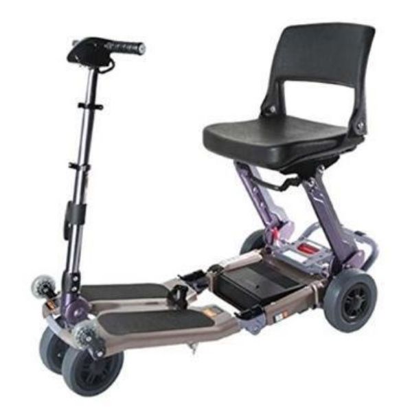 FreeRider USA Luggie Standard 4 Wheel Foldable Travel Scooter Champagne Left View