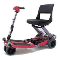 FreeRider USA Luggie Standard 4 Wheel Foldable Travel Scooter Red Left View