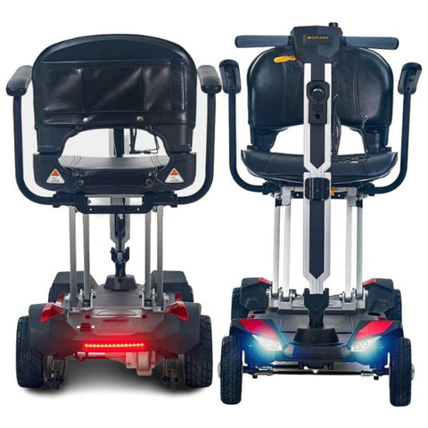 Golden Technologies Buzzaround Carry On Folding Mobility Scooter GB120 Back and Front View 