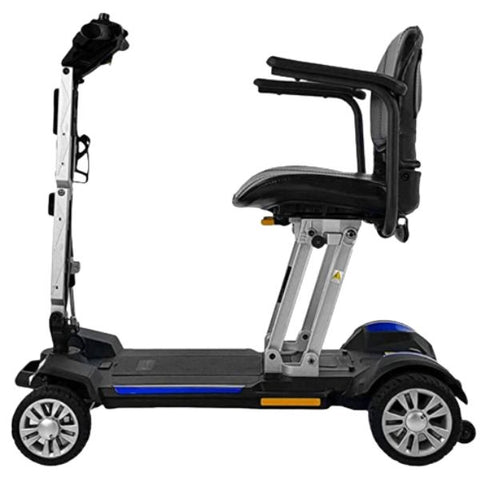 Golden Technologies Buzzaround Carry On Folding Mobility Scooter GB120 Blue Color Side View 