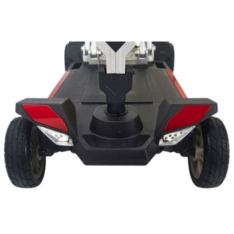 Golden Technologies Buzzaround Carry On Folding Mobility Scooter GB120 in Red Shroud Front Lights 