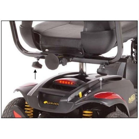 Golden Technologies Buzzaround Extreme 3-Wheel Mobility Scooter GB118D Full Spring Suspension View