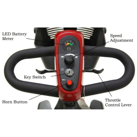 Golden Technologies Buzzaround LT 3 Wheel Mobility Scooter GB107D-STD Delta Tiller View