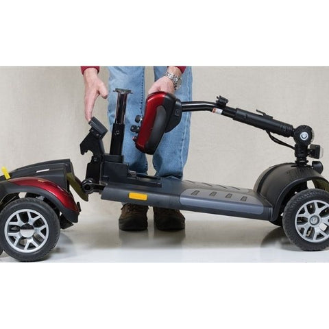 Golden Technologies Buzzaround XLHD 4 Wheel Travel Scooter GB147H Fold Down Tiller View