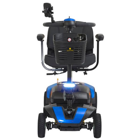 Golden Technologies Buzzaround XLS-HD 4-Wheel Mobility Scooter GB124A-SHZ Blue Color Front View 