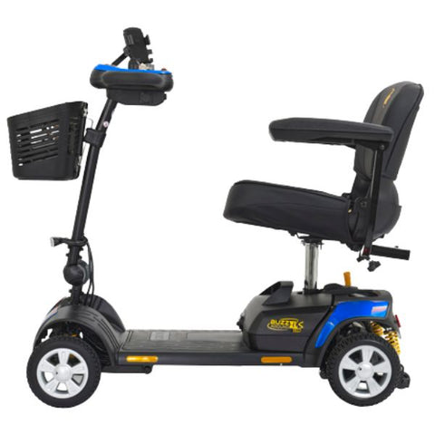 Golden Technologies Buzzaround XLS-HD 4-Wheel Mobility Scooter GB124A-SHZ Blue Color Right Side View