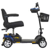 Image of Golden Technologies Buzzaround XLS-HD 4-Wheel Mobility Scooter GB124A-SHZ Blue Color Left Side View
