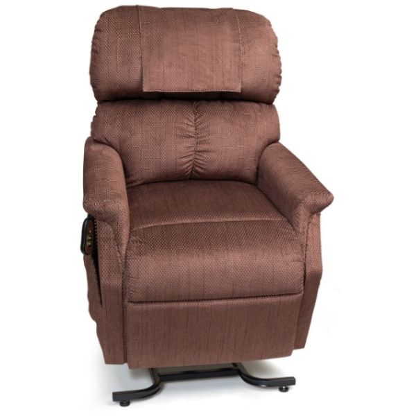 Image of a Golden Technologies Comforter 3-Position Lift Chair in Palomino color, viewed from the front.
