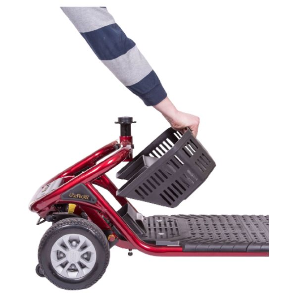 Golden Technologies LiteRider 4 Wheel Mobility Scooter GL141D Remove the basket view 