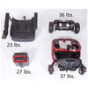 Image of Golden Technologies LiteRider Envy GP162 Power Chair Disassembled View 