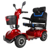Image of Green Transporter LoveBird Two Seat Mobility Scooter Red Left View