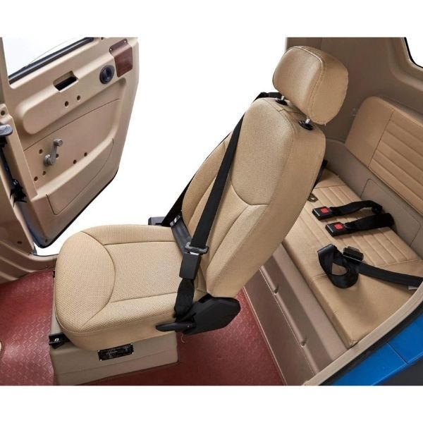 Green Transporter QRunner Front and Back Seat View