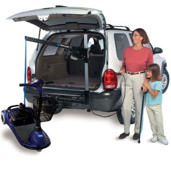 Harmar AL065 Inside Outside Wheelchair and Scooter On Back of Car