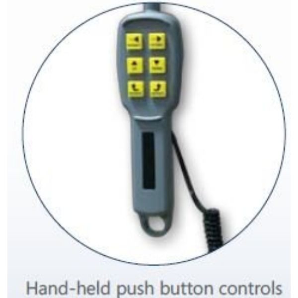 A photo of the Harmar AL435 Axis III Hand Control, a mobility aid accessory for electric wheelchairs.