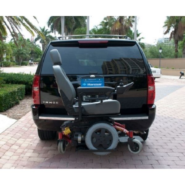 Harmar AL580 Next Generation Power Chair Lift Padded hold-down arm View