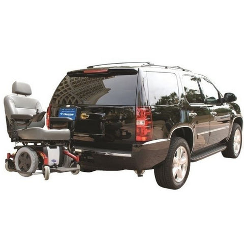 Harmar AL580XL Power Wheelchair Lift attached to the vehicle View