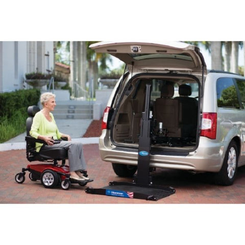 Harmar AL600 Hybrid Power Chair and Scooter Lift Use the remote control