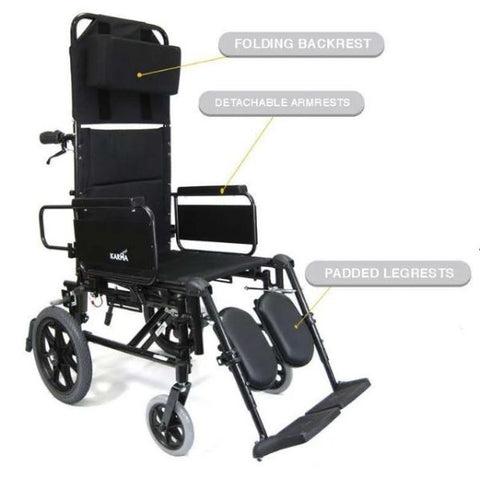 Karman Healthcare KM-5000-TP Reclining Wheelchair