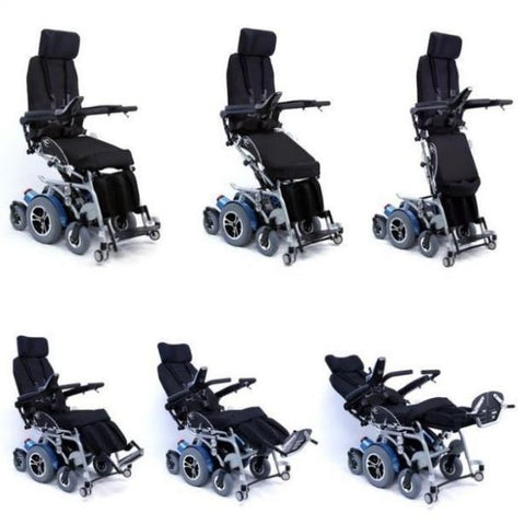Karman Healthcare XO-505 Standing Power Wheelchair Sitting to Standing Position View