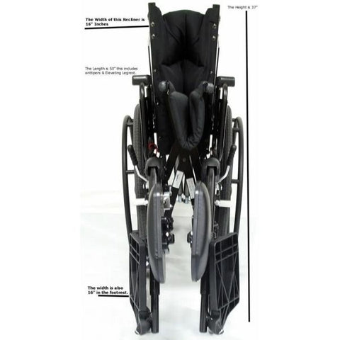Karman KM5000F Recliner Wheelchair Folded Front Viewe