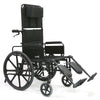 Image of Karman KM5000F Recliner Wheelchair Side Front Wheel and Footrest View