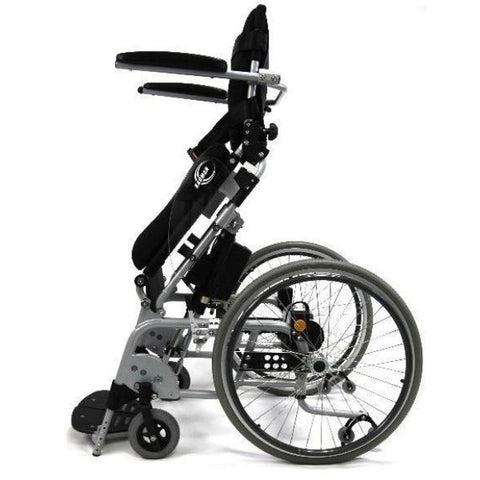 Karman XO-101 Manual Push Power Assist Stand Wheelchair Footplates and Full length armrests View