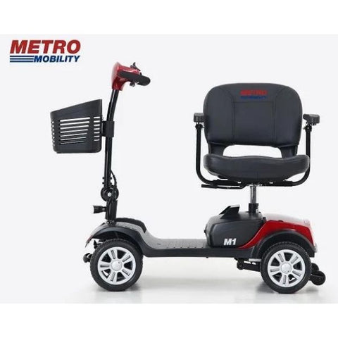 M1 Portal 4-Wheel Mobility Scooter Red Adjustable Seat View