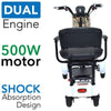 Image of MS3000 Plus by ComyGo Folding Electric Wheelchair shock absorption dual engine
