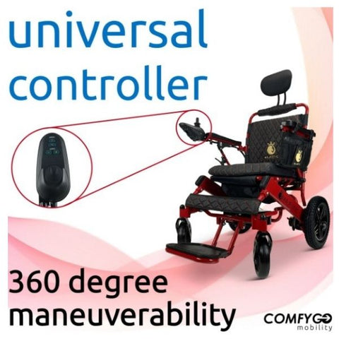 Majestic IQ-8000 Remote Controlled Electric Wheelchair with Recline 360 Maneuverability