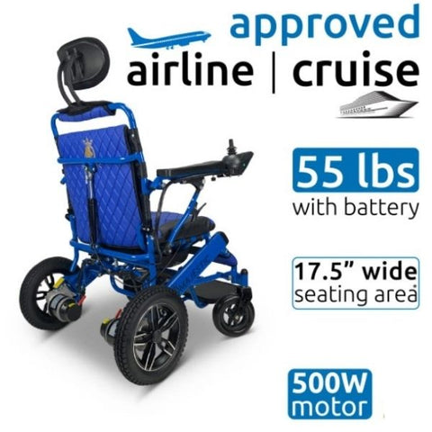 Majestic IQ-8000 Remote Controlled Electric Wheelchair with Recline Airline Approved