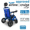 Image of Majestic IQ-8000 Remote Controlled Electric Wheelchair with Recline Airline Approved