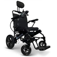 Majestic IQ-8000 Remote Controlled Electric Wheelchair with Recline Black Frame  Standard Color Seat