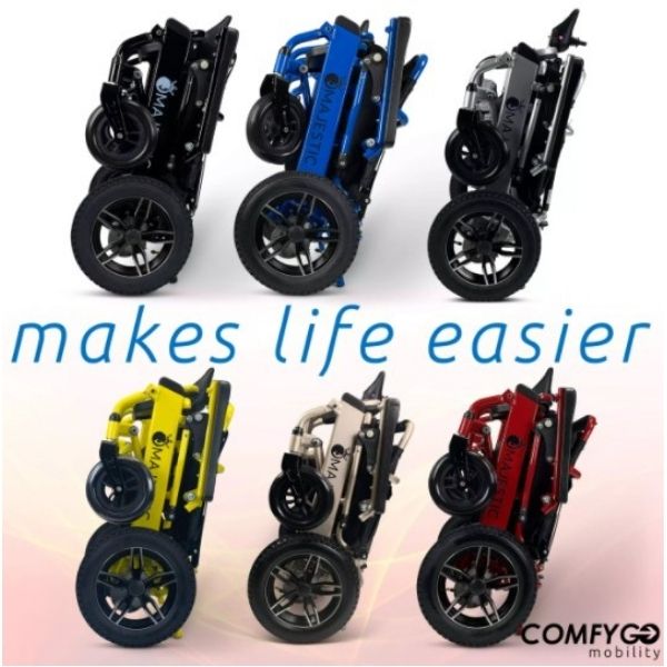Majestic IQ-8000 Remote Controlled Electric Wheelchair with Recline Different Frame Colors