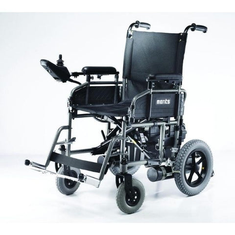Merits Health P101 Travel-Ease Electric Folding Power Chair Front View