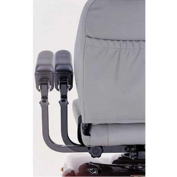 Merits Health P301 Gemini Rear Wheel Drive Electric Wheelchair Back Armrest View