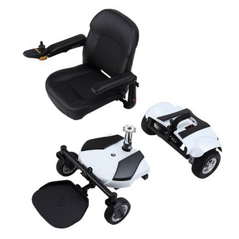 Merits Health P321 EZ-GO Electric Wheelchair Adjustable Footplate and Padded Seat