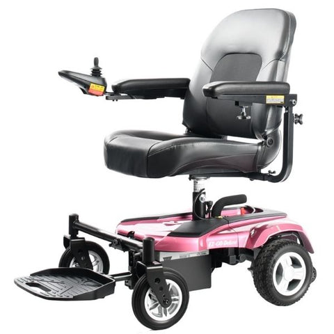 Merits Health P321 EZ-GO Electric Wheelchair Pink Left View