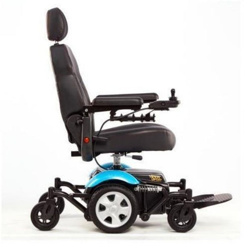 Merits Health P326A Vision Sport Electric Wheelchair Blue Side View