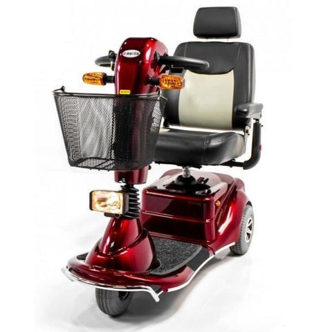 Merits Health S131 Pioneer 3 Travel 3 Wheel Scooter Red Front Headlight View
