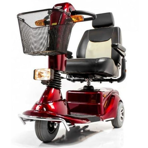 Merits Health S131 Pioneer 3 Travel 3 Wheel Scooter Red Front View